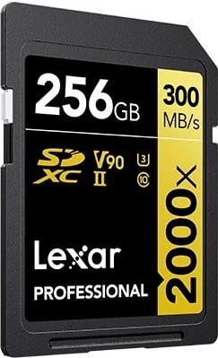 Kartë memorie Lexar SDXC, 256GB, Professional 2000x UHS-II U3, e zezë