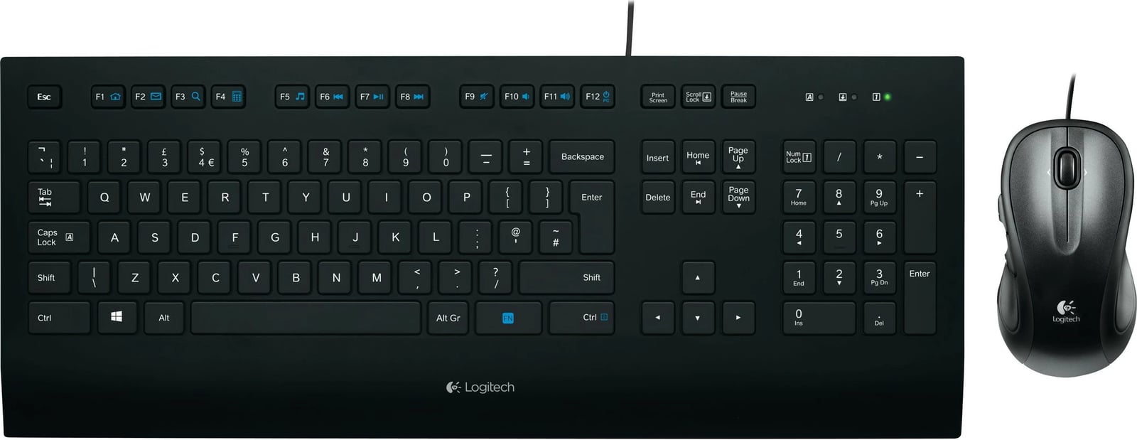 Tastierë Logitech K280e - USB, e zezë