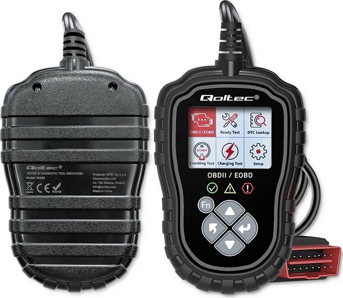 Tester diagnostikues Qoltec ProLine, OBDII/EOBD, 8V-25V, DualSystem, i zi
