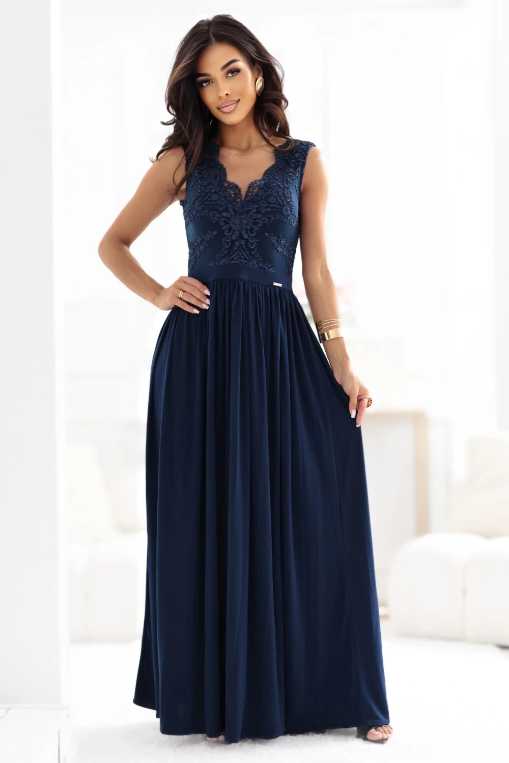 Fustan i gjatë Numoco 217775, navy blue