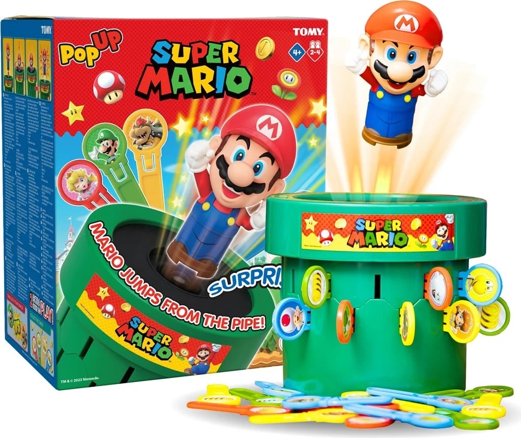 Lojë tavoline TOMY Pop Up Super Mario, shumëngjyrëshe