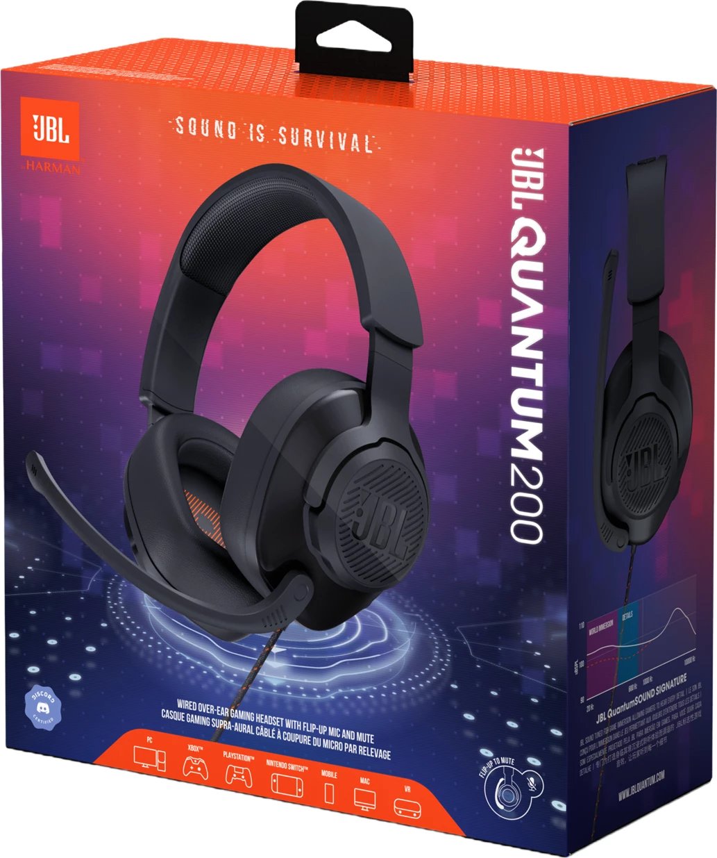 Kufje Me Kabëll JBL QUANTUM 200