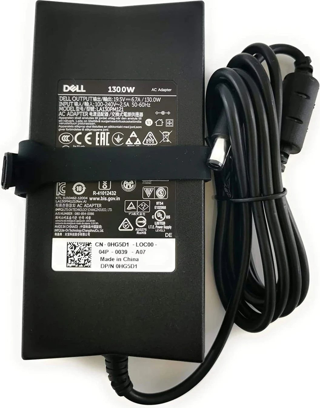 Karikues për laptop Dell, 130W, i zi  