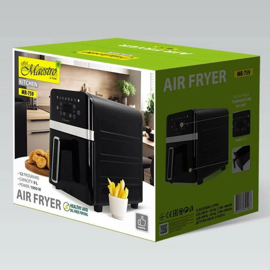 Fritezë pa vaj Feel-Maestro MR-759, 9L, 1900W, e zezë