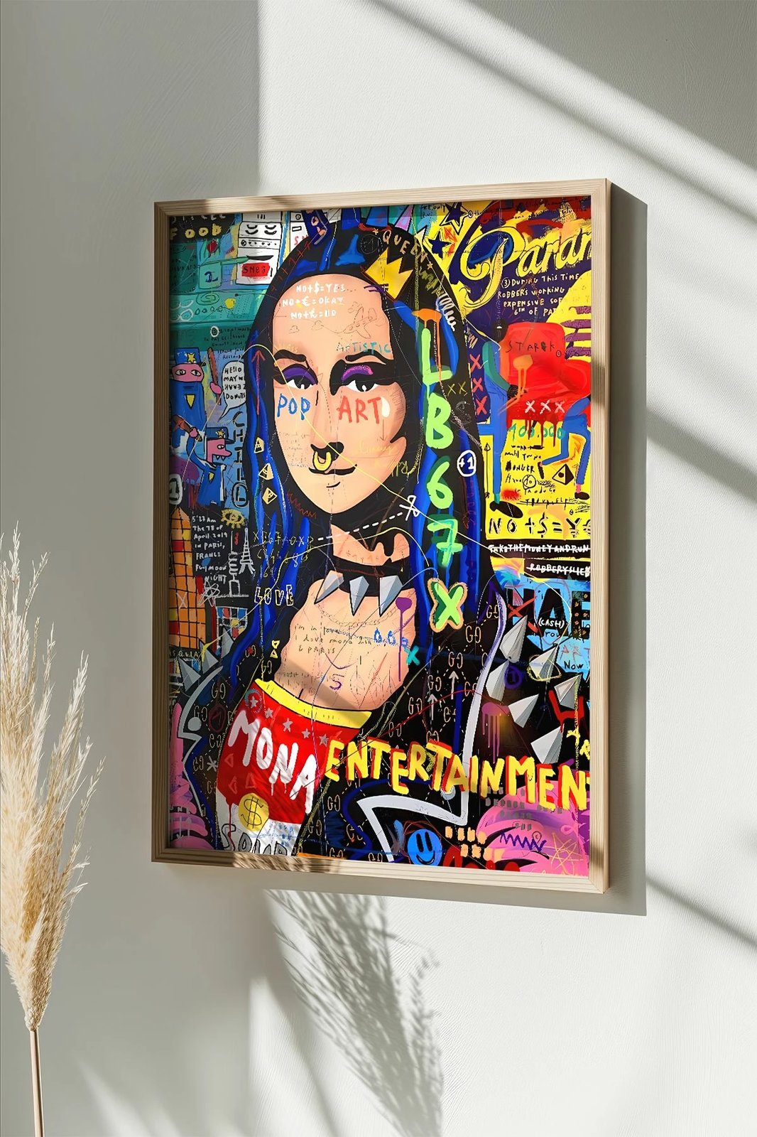 Pikturë dekorative me kornizë, Wallity, Artsmdftek39-3348, shumëngjyrëshe, 33x48cm