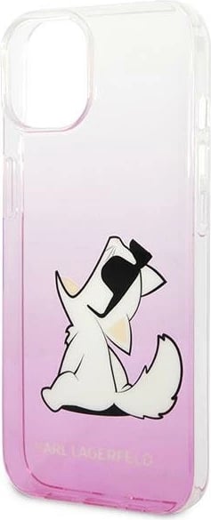 Mbështjellës Karl Lagerfeld Choupette Fun për iPhone 14 Plus 6.7", rozë