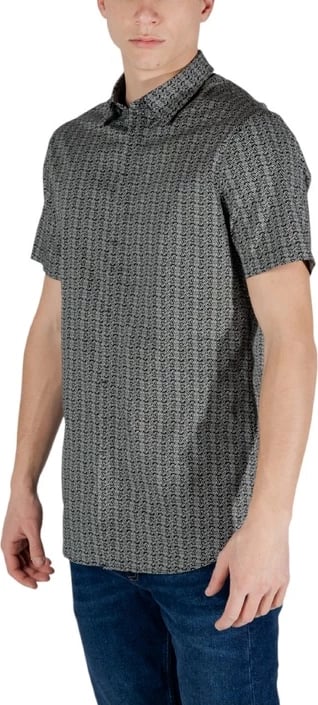 Këmishë për meshkuj Armani Exchange, e zezë