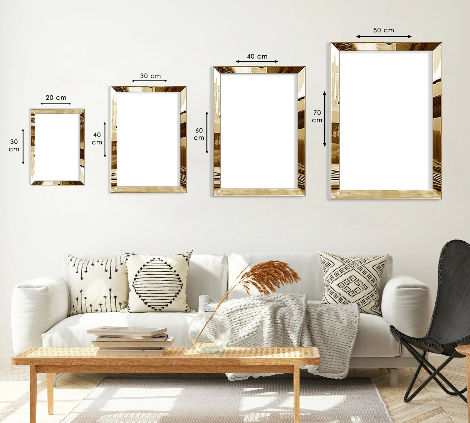 Pikturë dekorative MDF-Plexiglass (3 copë), Wallity, Huhu399, 40x60