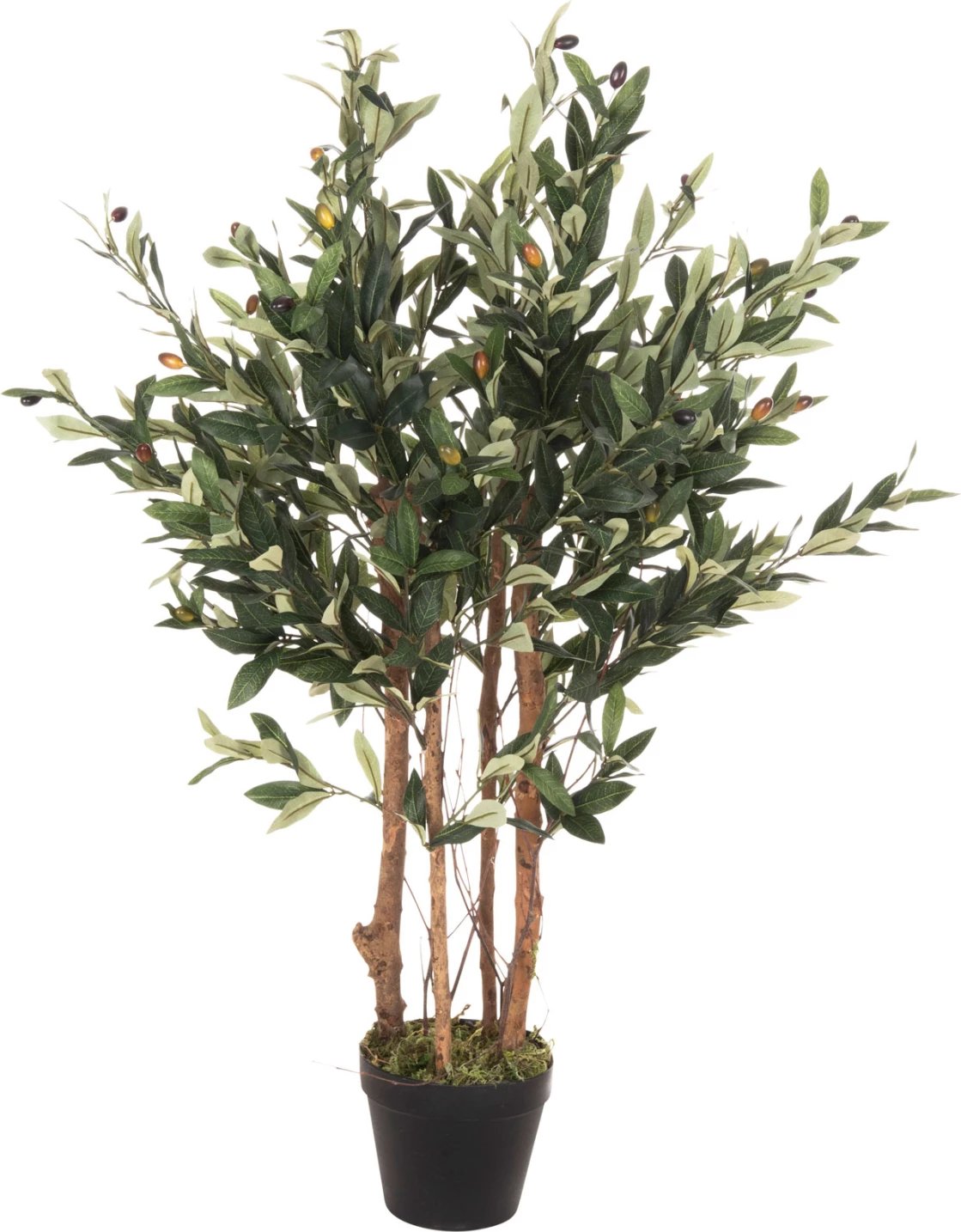 Bimë sintetike dekorative, pema e ullirit në vazo, FH4007, 96H cm