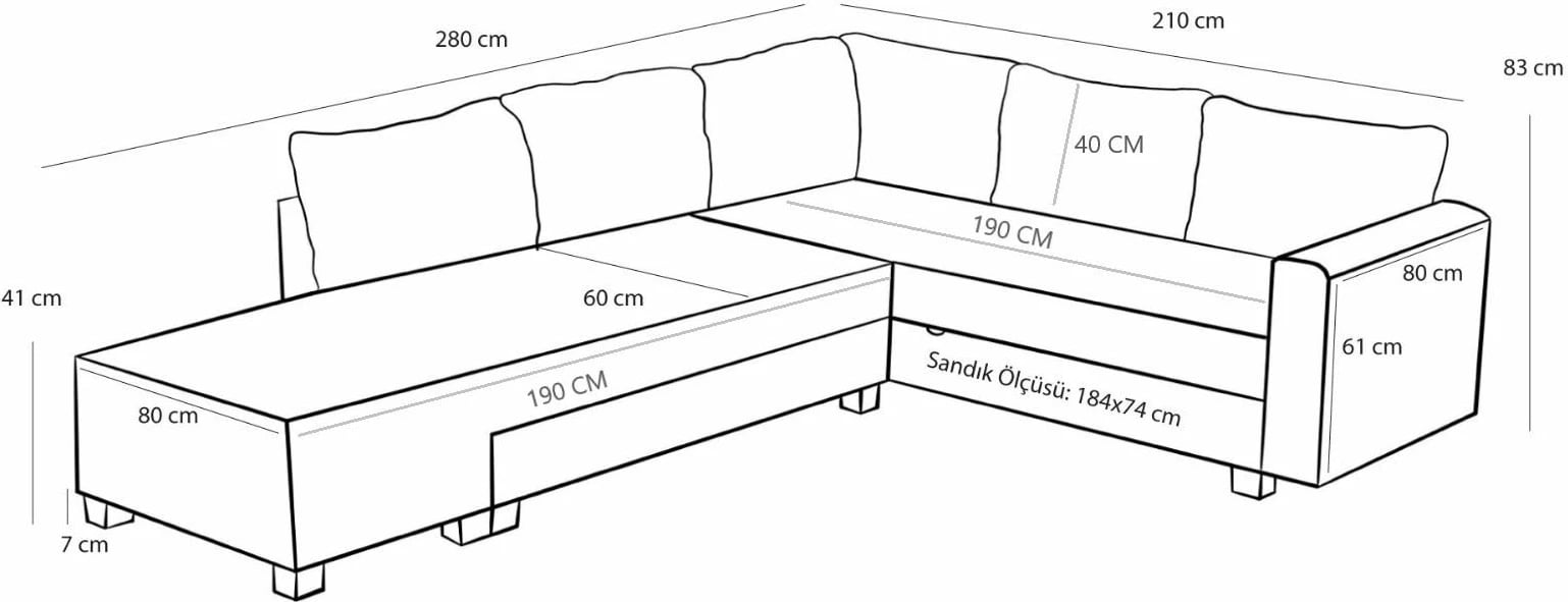 Kënd-sofë krevate Atelier del Sofa, këndi i djathtë, ngjyrë antracit