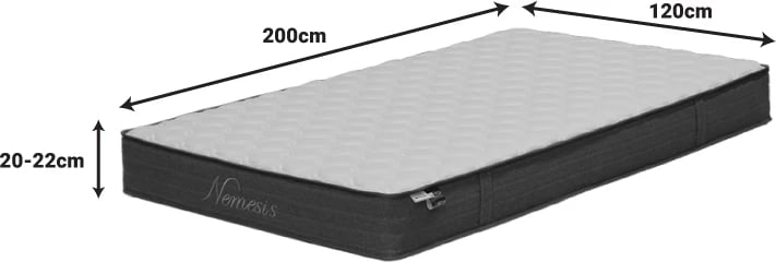 Dyshek dy anësh me susta xhepi Nemesis 20-22cm 120x200cm