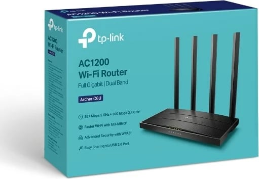 Ruter Wireless TP-Link Archer C6U, GE Dual-band, 2.4GHz / 5GHz, 4G, i zi
