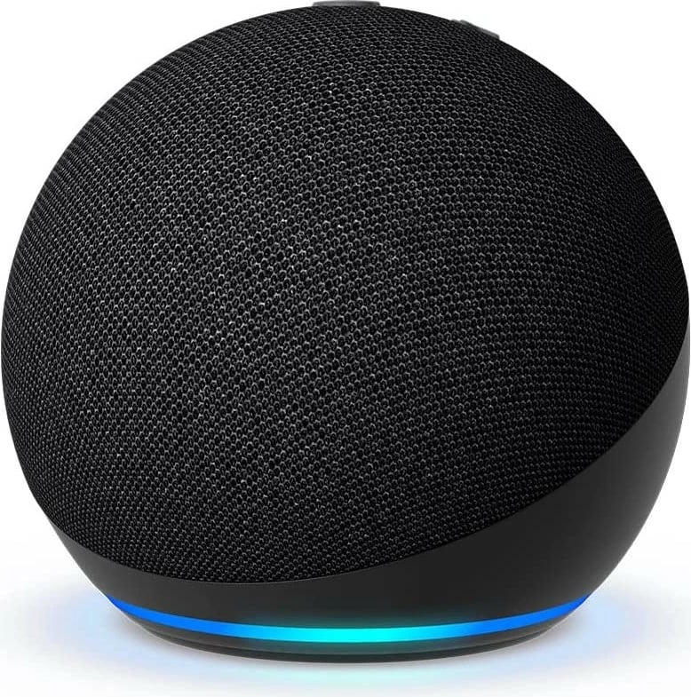 Altoparlant Amazon Echo Dot 5. Gen, Amazon Alexa, Sferik, Ngjyrë e zezë