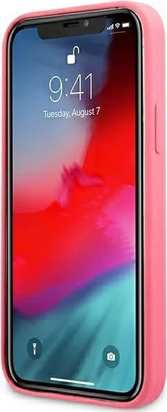 Mbështjellës Guess Peony Collection për iPhone 12 Pro Max 6.7", silikon, fuchsia