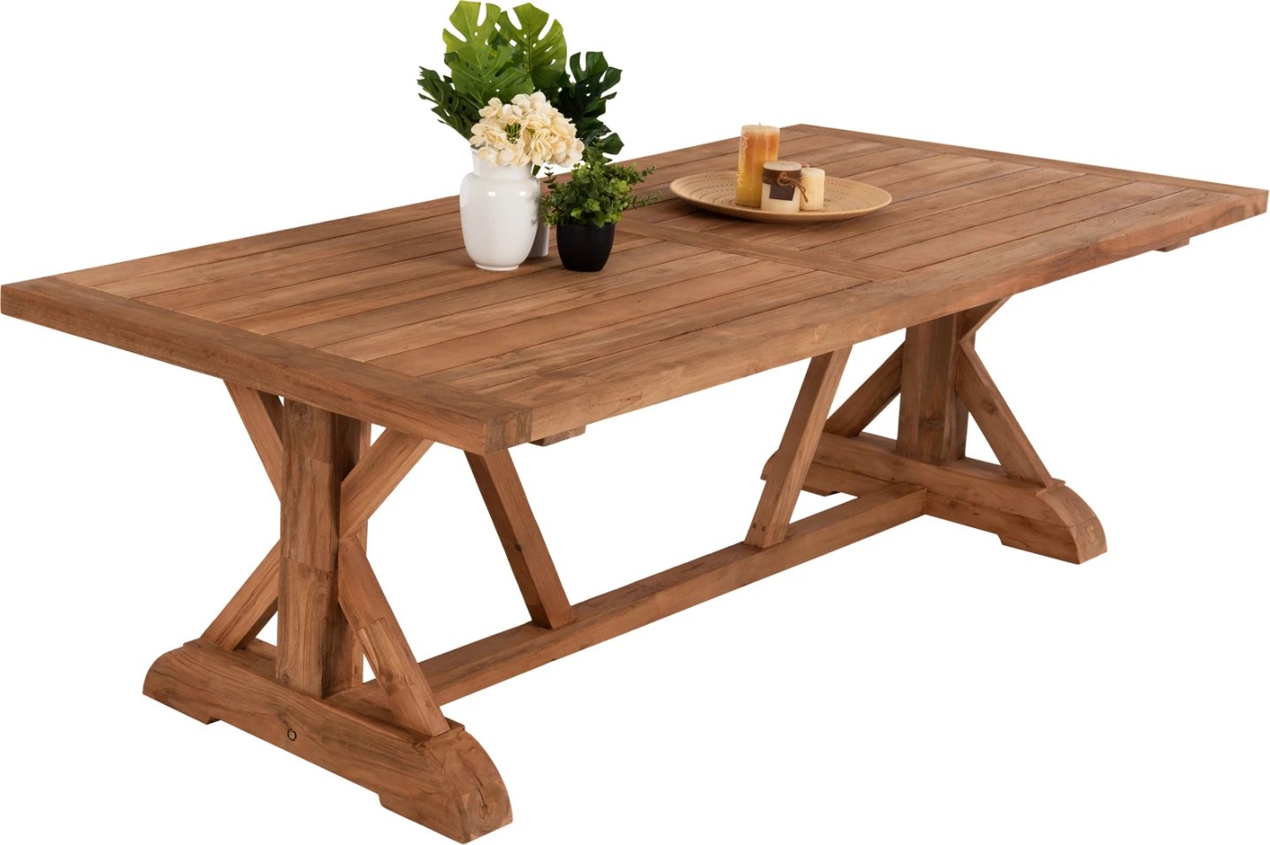Tavolinë kopshti FH5964, 240x100x75H cm, dru teak i ricikluar