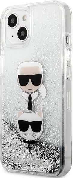 Mbështjellës Karl Lagerfeld KLHCP13SKICGLS për iPhone 13 mini, Hardcase, Silver
