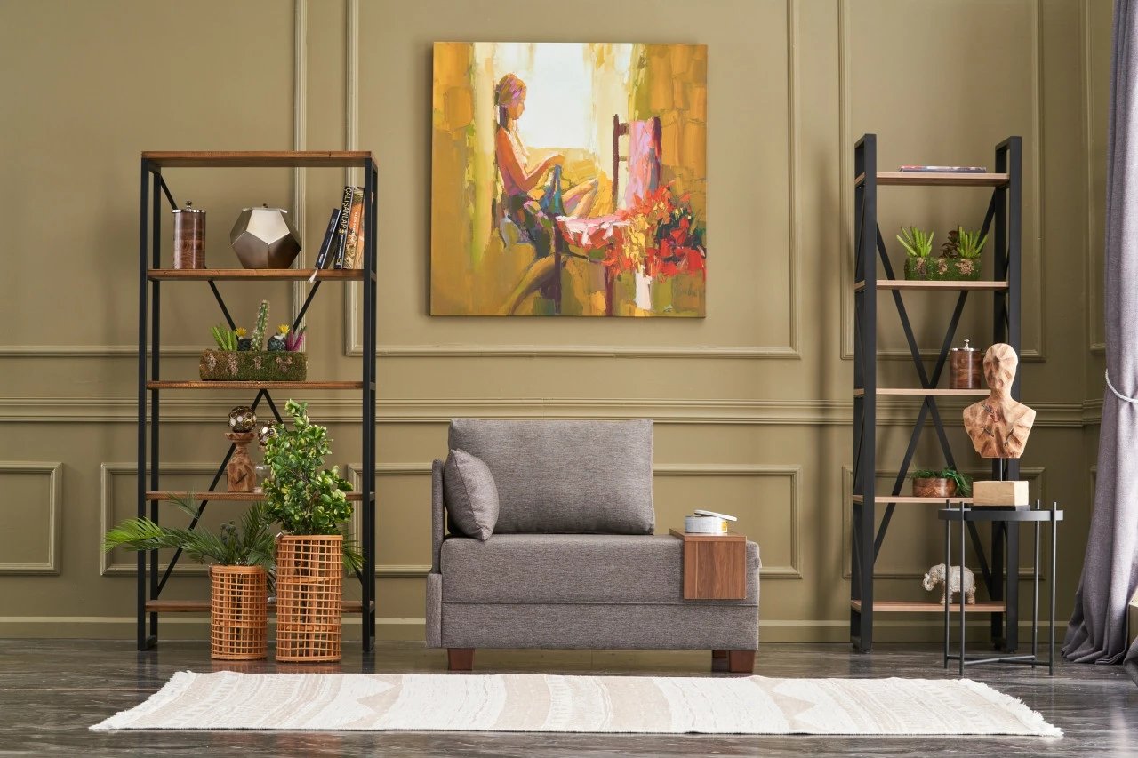 Karrige një vendëshe Fly Left, kafe, Atelier del Sofa