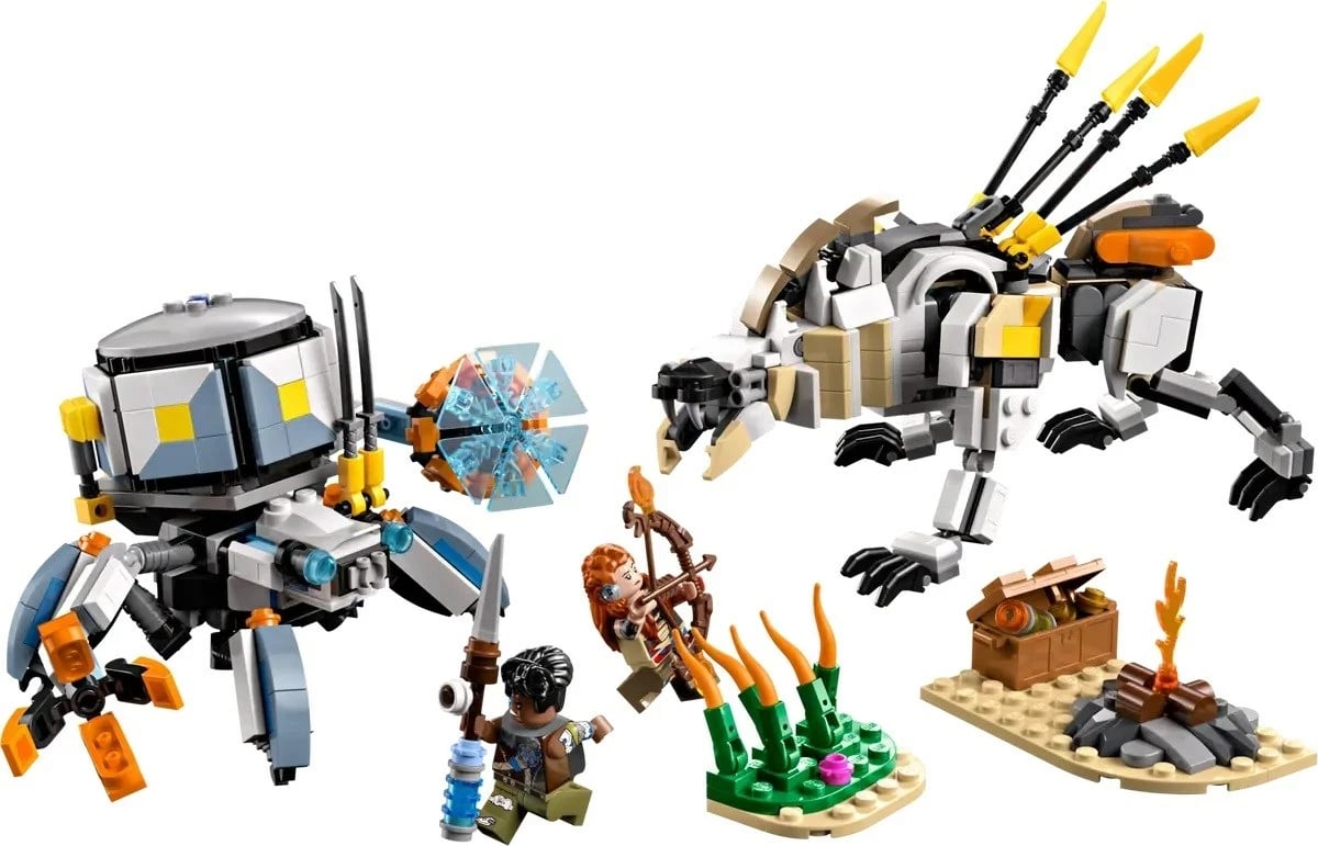 Set LEGO Horizon 77037 Aloy & Varl kundër Shell-Walker & Sawtooth