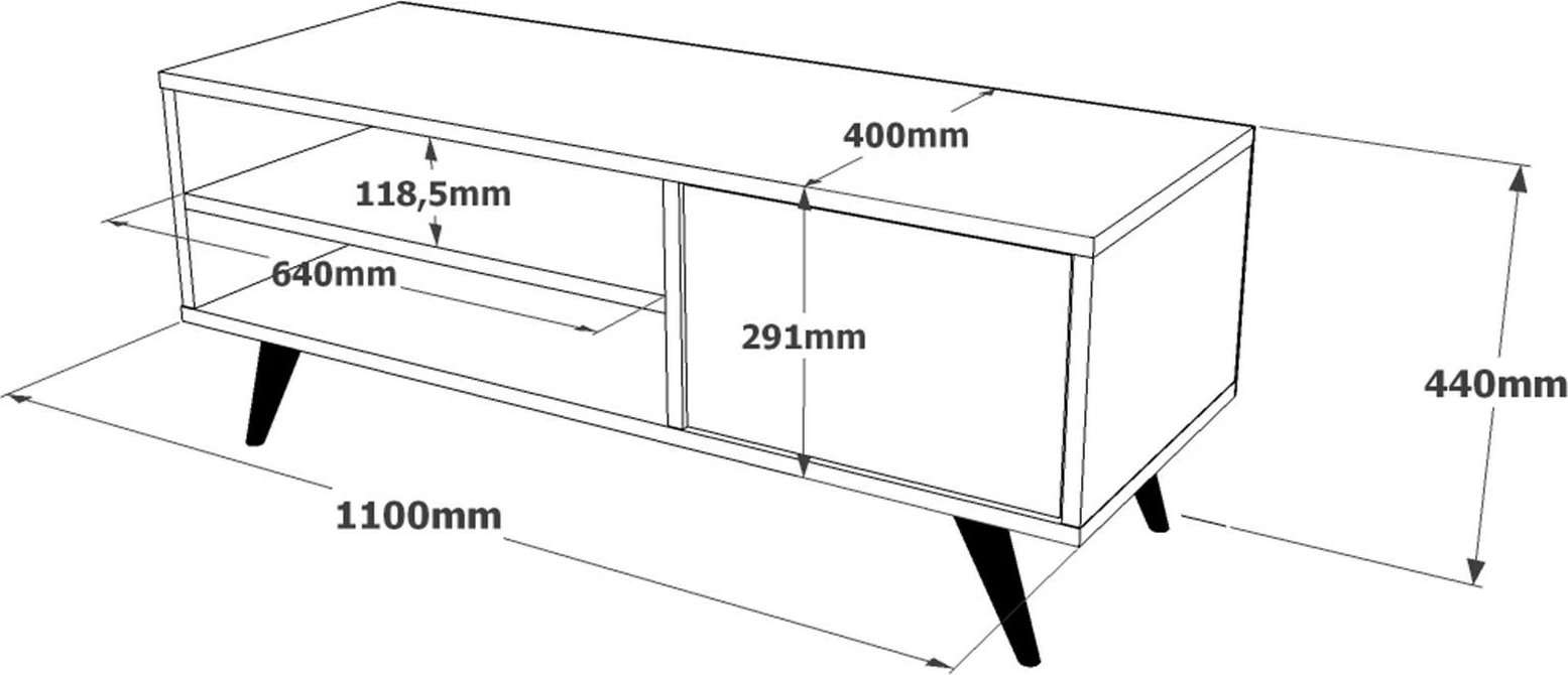 Komodë TV Hanah Home, Cd1-A, ngjyrë Atlantic Pine