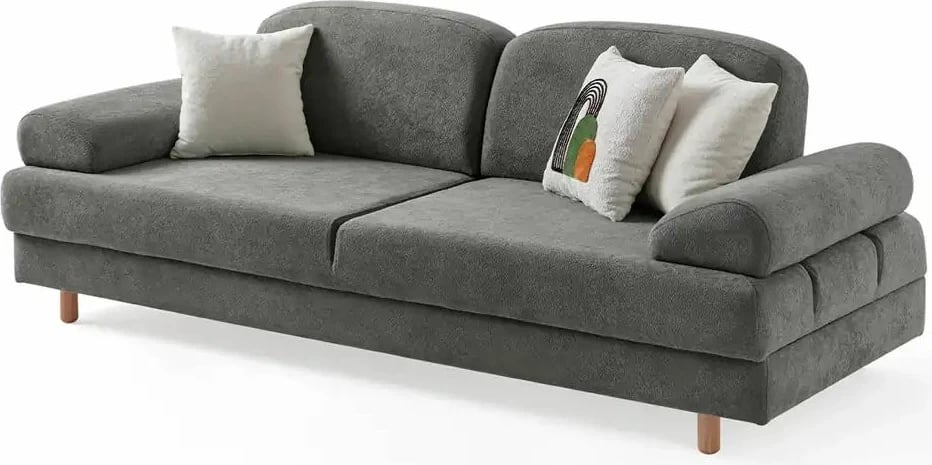 Divan-krevat treshe, ngjyrë antracit, Atelier del Sofa, Aries