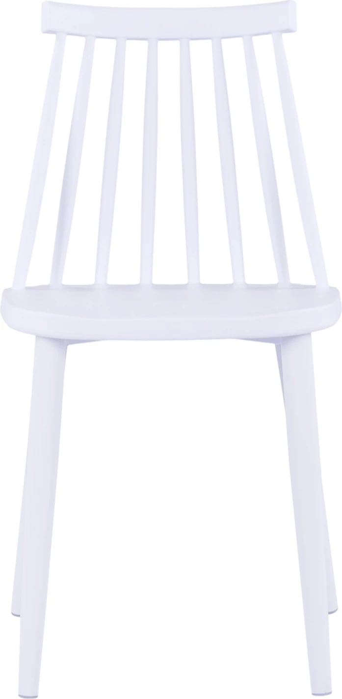 Karrige ngrënieje VANESSA e bardhë me këmbë metalike të bardha 43x46,5x82 cm., set prej 4 copë