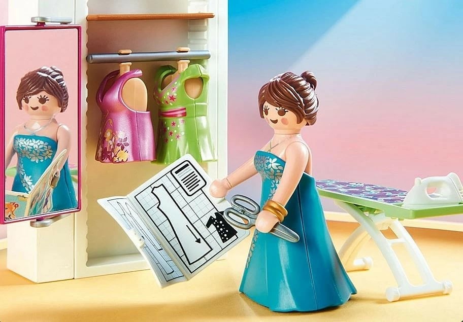 Set lodrash Playmobil Dollhouse 70208, dhomë gjumi me kënd për qepje, 67 pjesë