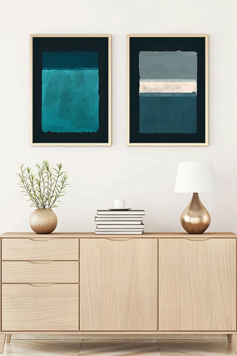 Pikturë dekorative me kornizë MDF (2 copë), Wallity, Huhu90, 20x30cm