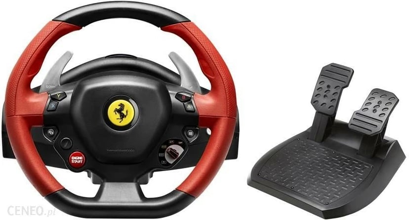 Timon garash Thrustmaster Ferrari 458 Spider me pedale, për Xbox One, Zi e Kuqe