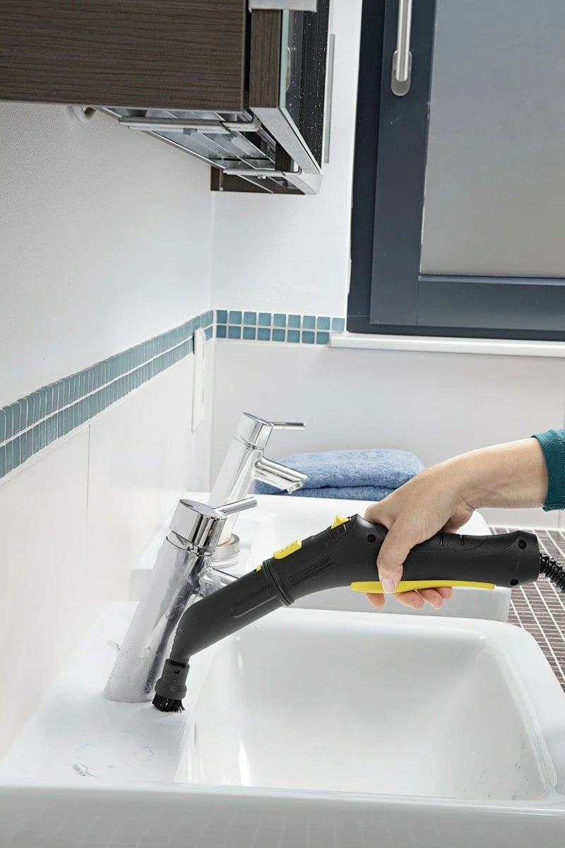 Set furça të rrumbullakëta Karcher 2.863-264.0, 4 copë, zi/verdhë
