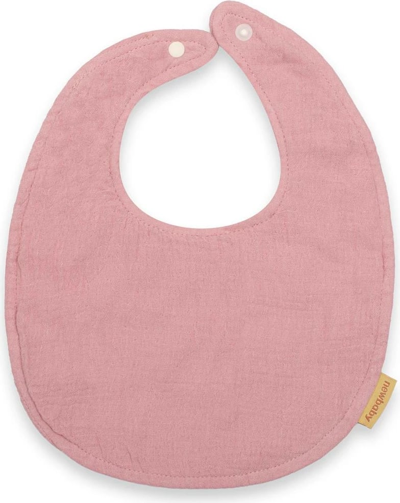 Pështjellak bebe, New Baby, muslin 100% pambuk organik, 22x25 cm, rozë