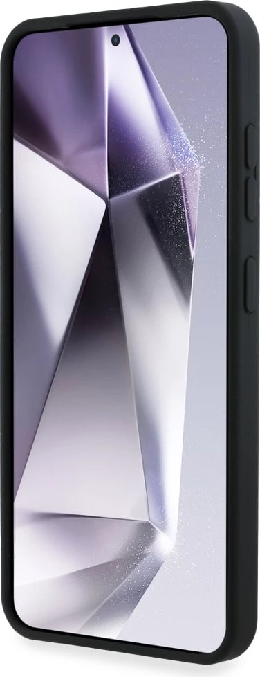 Mbështjellës Karl Lagerfeld Silicone Metal Signature Logo për Samsung Galaxy S25, i zi