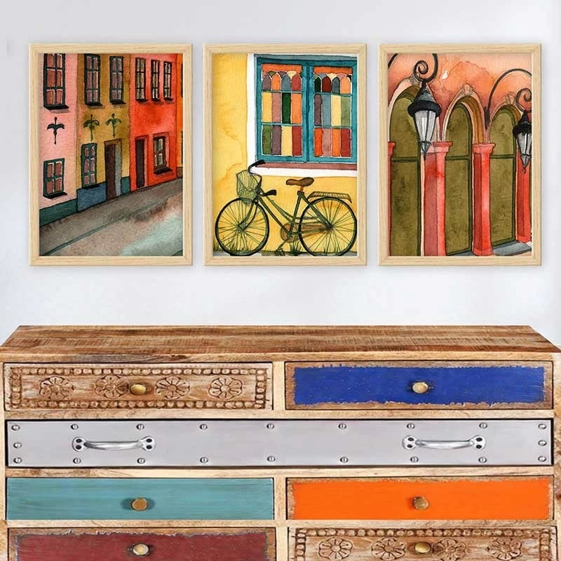 Pikturë dekorative me kornizë (3 copë), Wallity, 3NTC_255218_3545