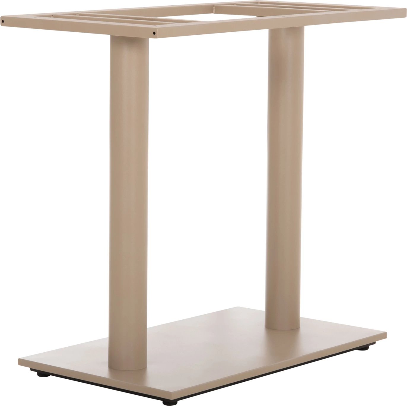 Baza për tavolinë metalike, ngjyrë kapuçino mat, me rregullues lartësie, 80x40x72cm