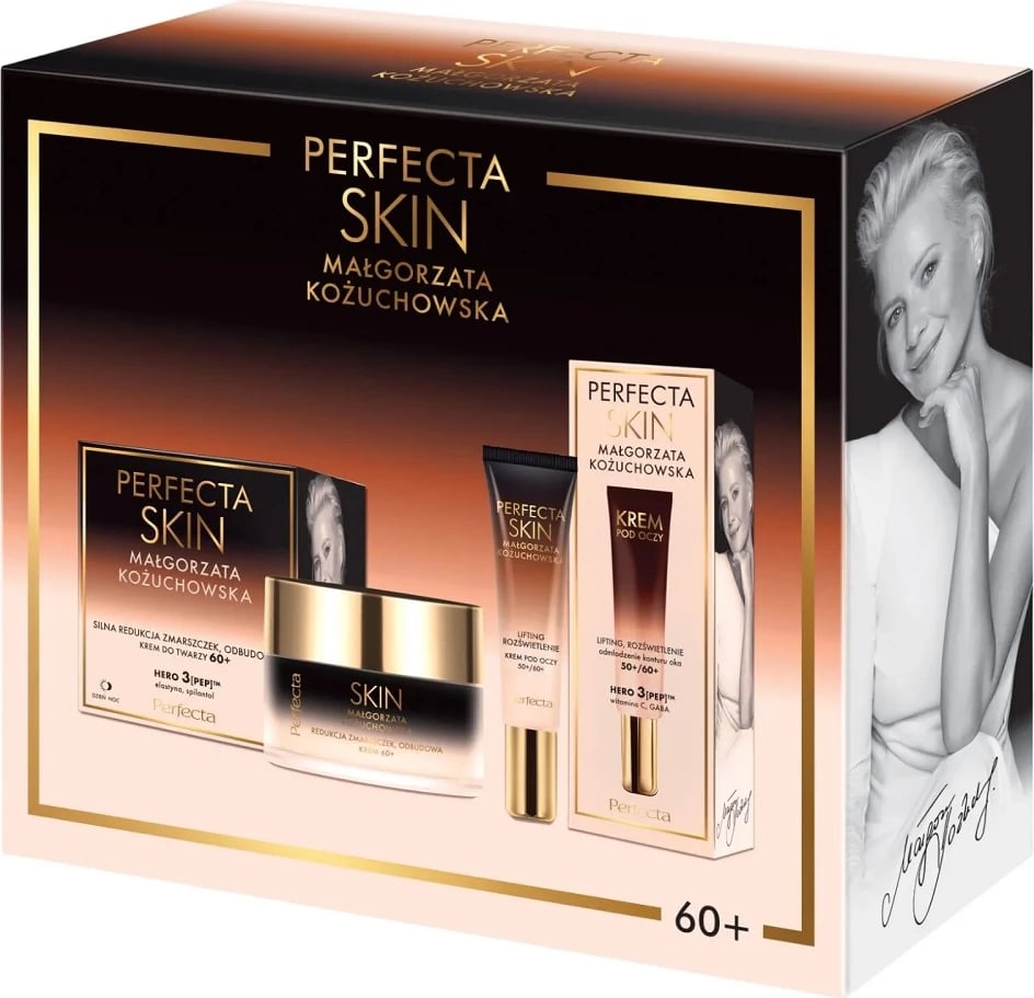 Set krem për fytyrë dhe sy për femra Perfecta Skin Małgorzata Kożuchowska 60+ Anti-Wrinkle, 50ml + 15ml