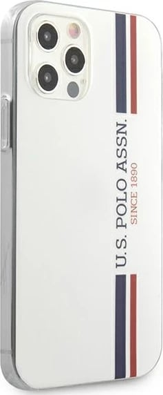 Mbështjellës U.S. Polo Assn. USHCP12LPCUSSWH për iPhone 12 Pro Max, Tricolor, Bardhë