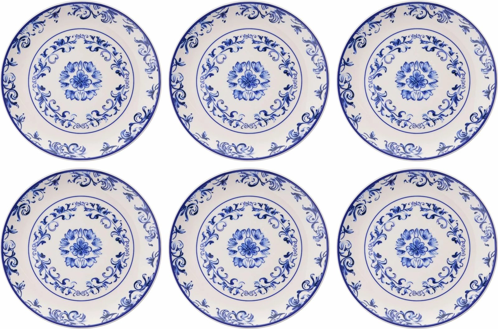 Set pjatash shërbimi (6 copë), Hermia Concept, ngjyrë kaltër Serv Flover