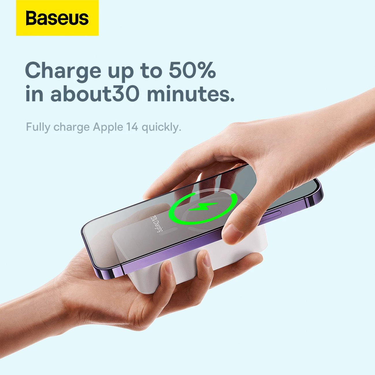 Powerbank Baseus Magnetic Mini 20000 mAh, 20W, USB-C, i bardhë me kabllo USB-C/USB-C