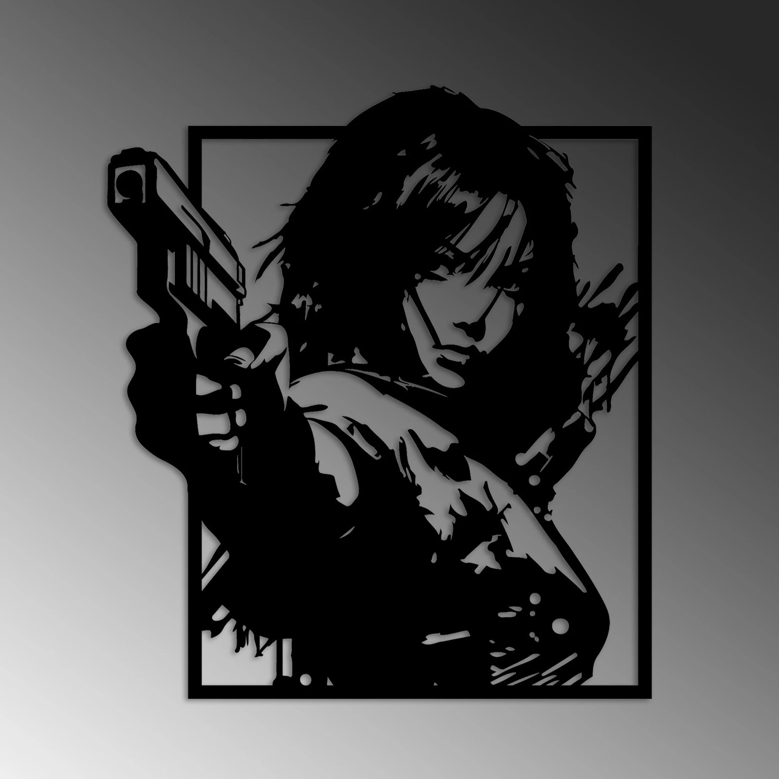 Aksesor dekorativ metalik për mur, Wallity, On The Lookout