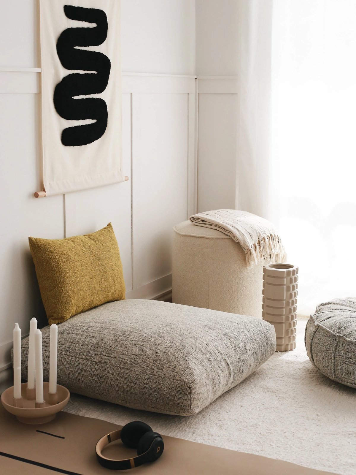 Jastëk Atelier del Sofa, TEDDY, ngjyrë gri, 70x27x70cm