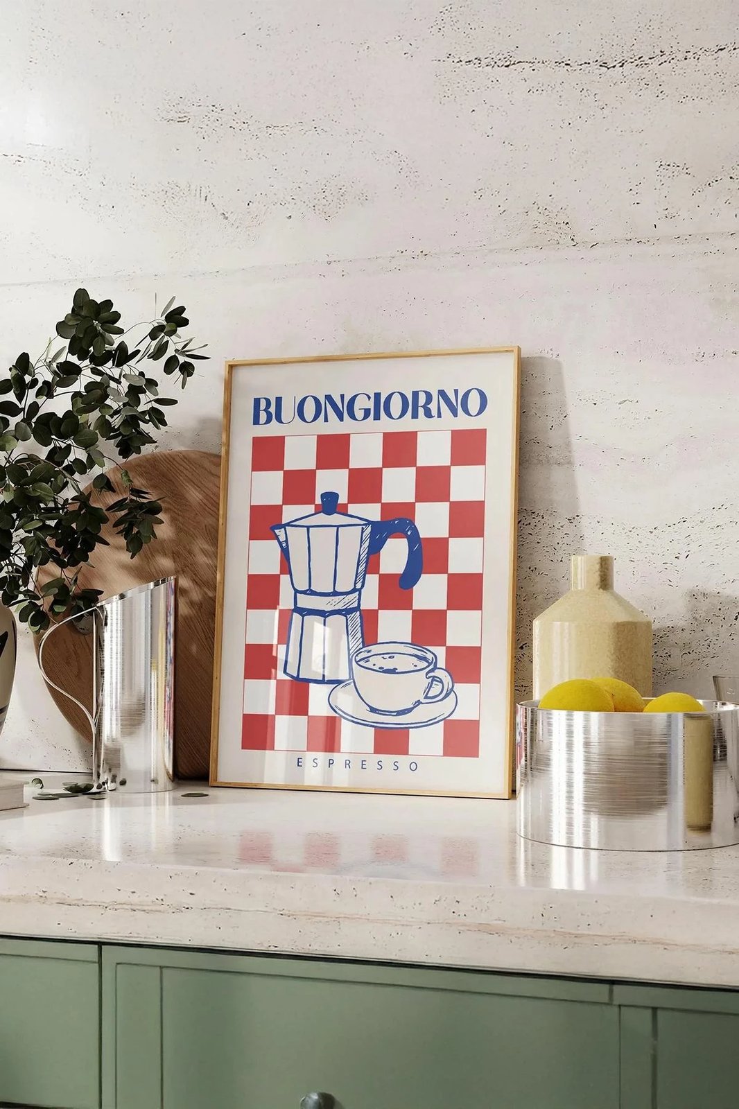 Pikturë dekorative me kornizë, shumëngjyrëshe, Wallity, Ersy1Ham19, 33x48cm