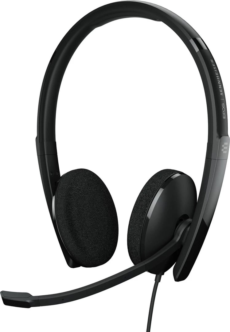 Kufje me mikrofon, Sennheiser, 1000901, me tel, on-ear, të zeza