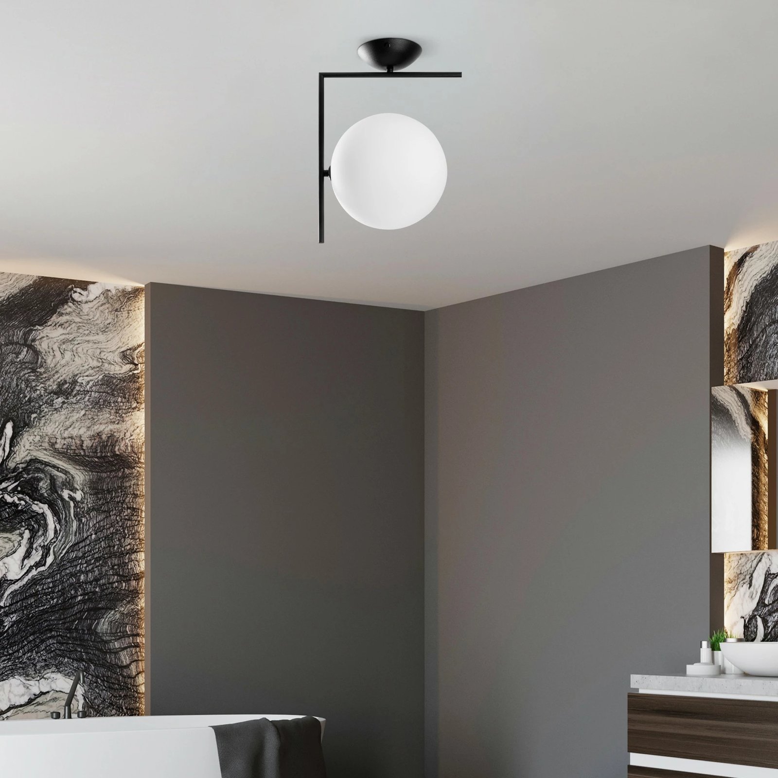 Llambë tavani Opviq, Luminar - 14120, ngjyrë e zezë