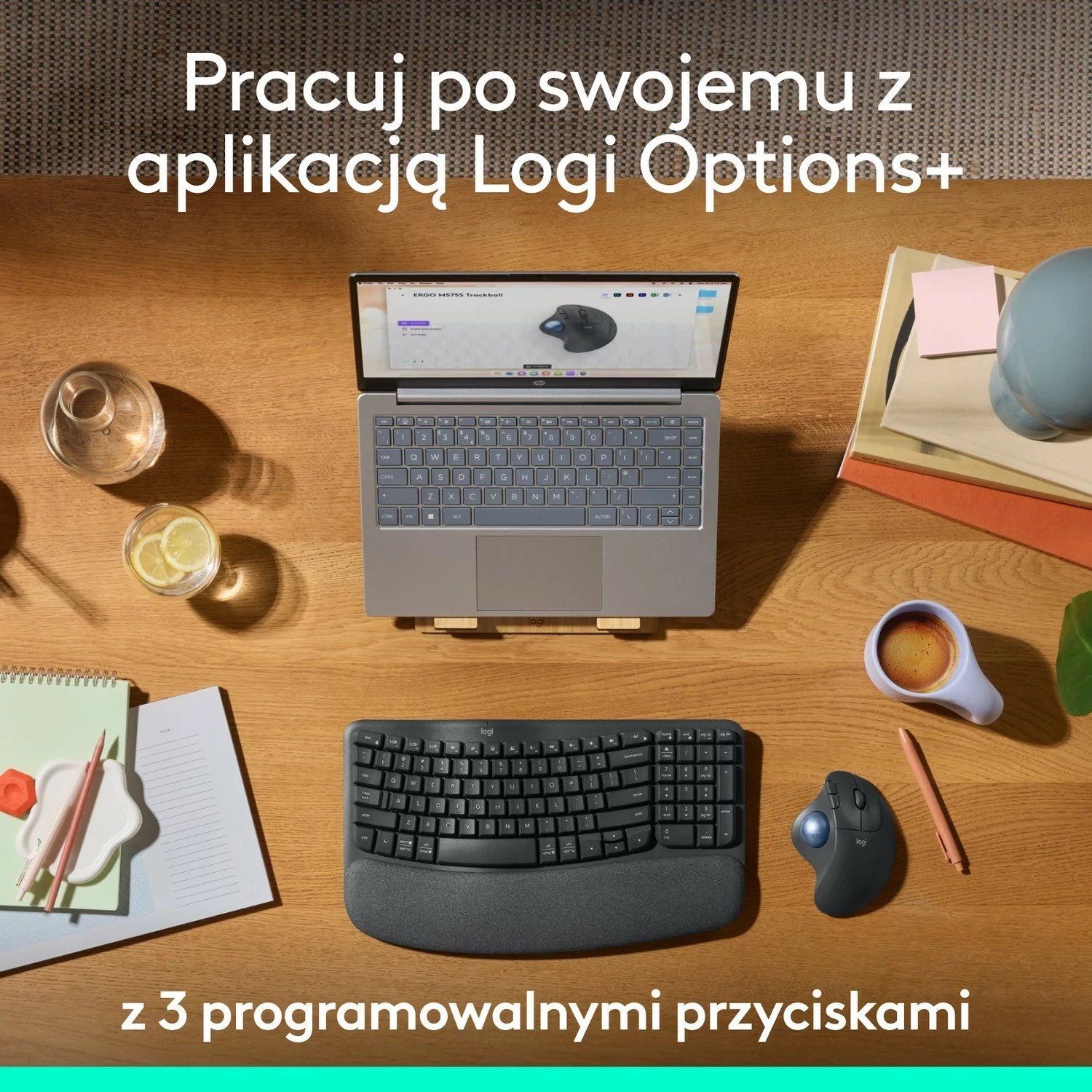 Maus Logitech M575S, Ergonomik, Wireless, Grafit