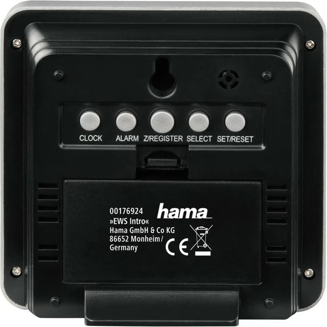 Stacion moti Hama EWS Intro, me sensor pa tela, zi/argjendtë
