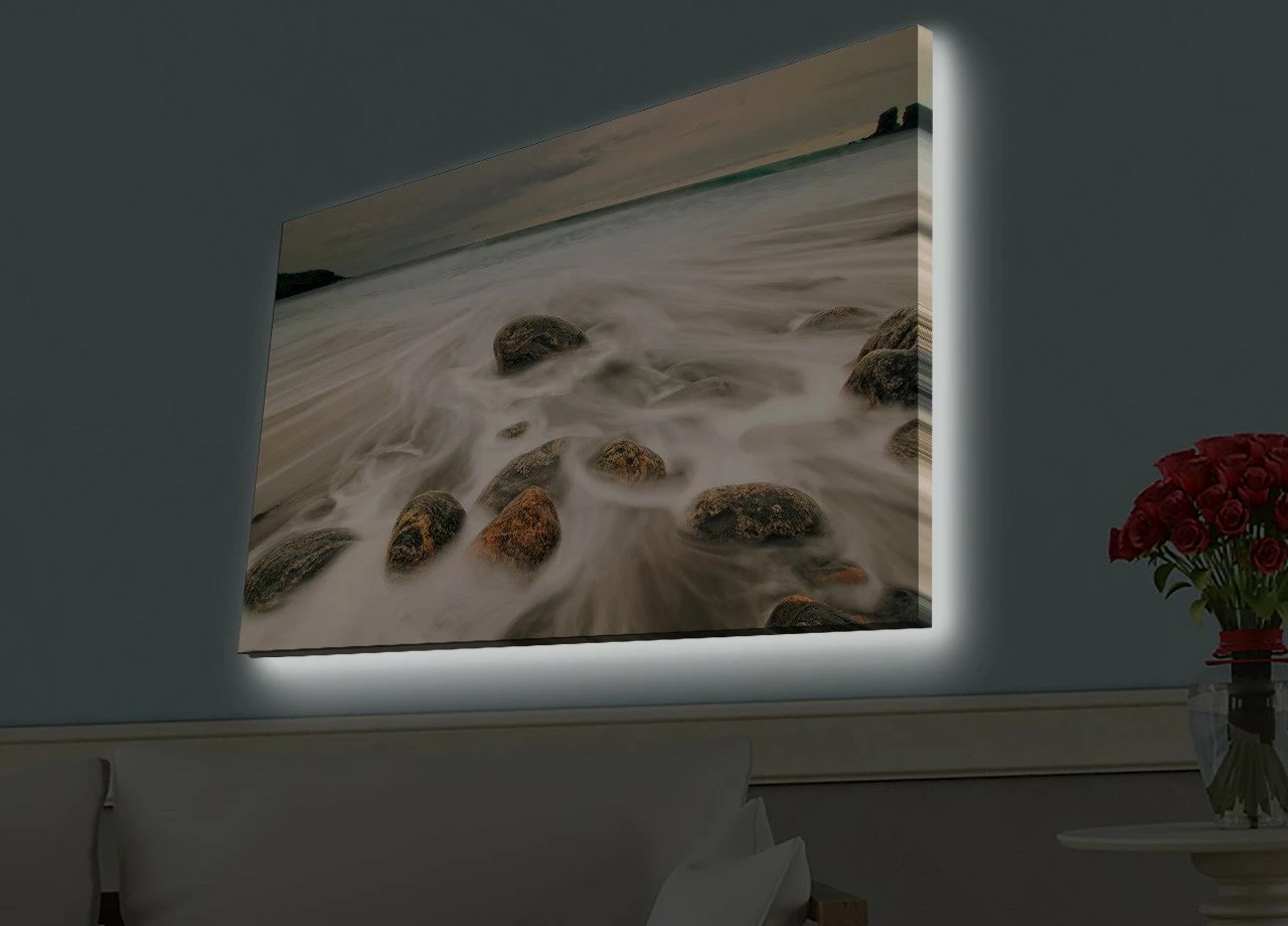 Pikturë dekorative me drita LED, kanavacë shumëngjyrëshe, 45x70cm Pikturë dekorative me drita LED, kanavacë shumëngjyrëshe, 45x70cm