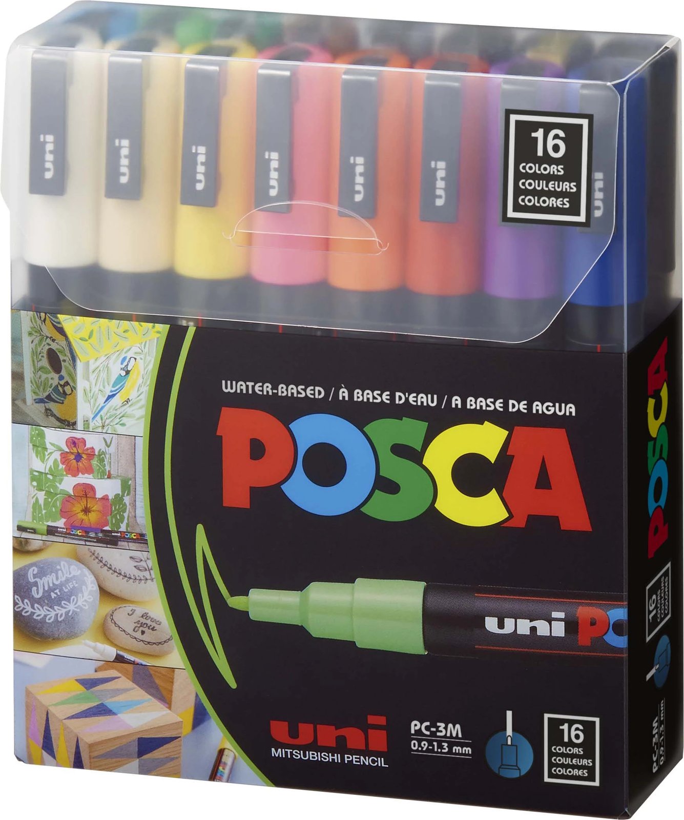 Set marker Uni Posca pc-3m Standard Colors 16/1