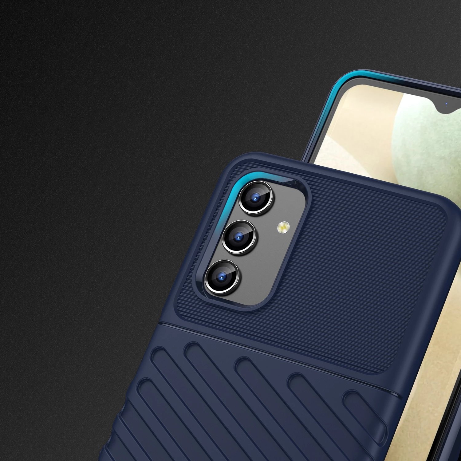 Mbështjellës fleksibil i blinduar Hurtel Thunder Case për Samsung Galaxy A13 5G, Kaltër
