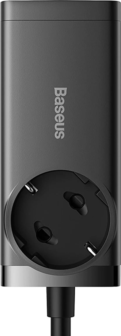 Stacion karikimi Baseus GaN3 Pro 65W EU me 2x USB-C, 2x USB-A dhe kabllo USB-C 100W 1m, Zi