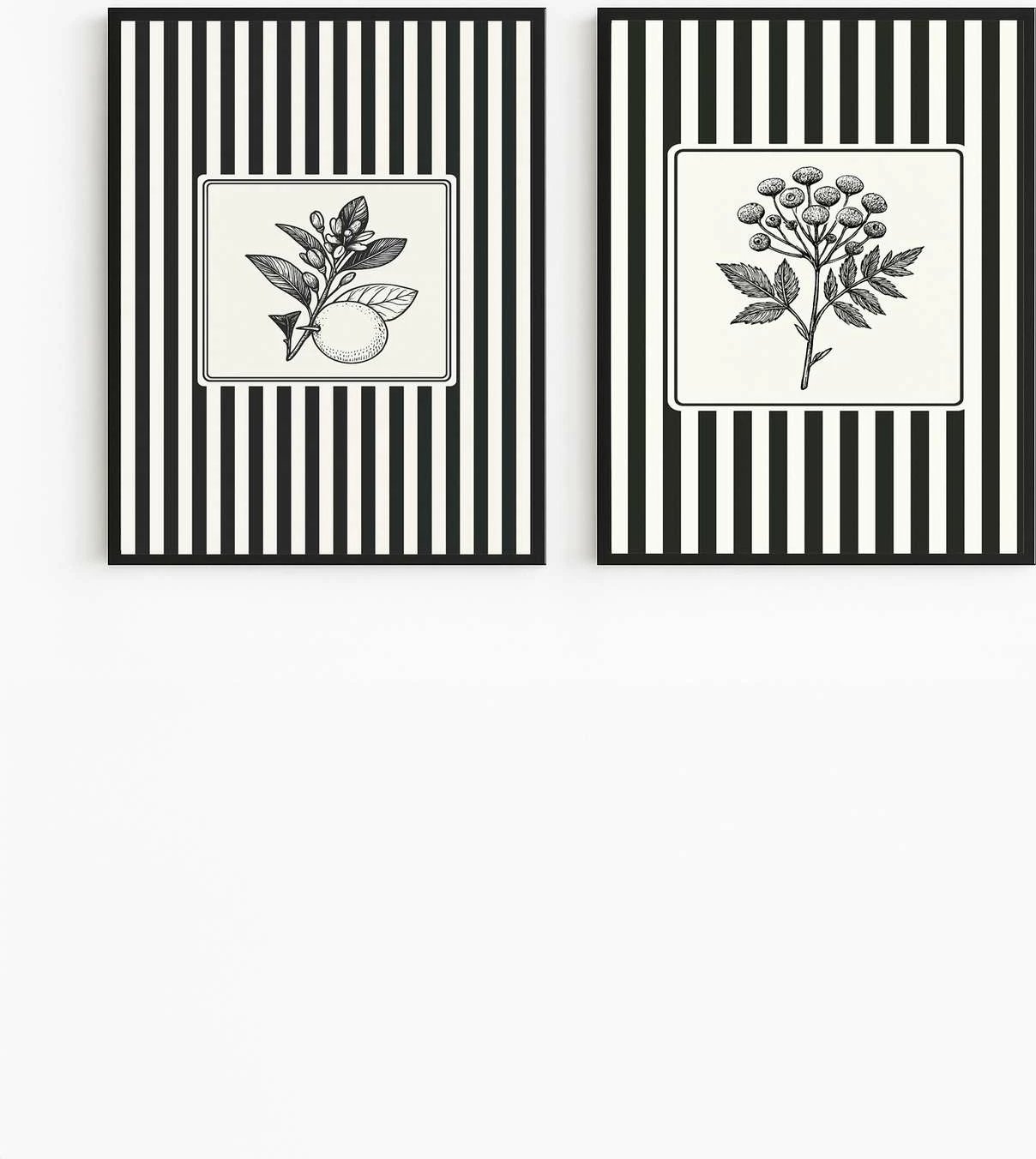 Pikturë dekorative me kornizë, 2 copë, Wallity, Czgl5, 30x40cm