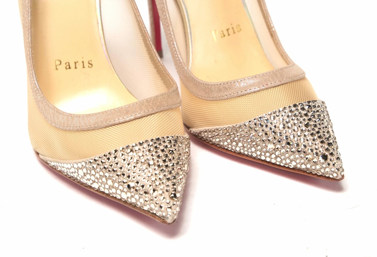 Take të larta Christian Louboutin, nude
